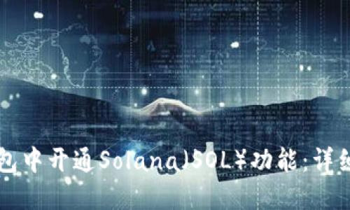 如何在TP钱包中开通Solana(SOL)功能:详细步骤与指导
